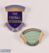 1978 + 1979 The FA Association Superintendent Enamel Badges (2)