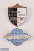 1960 + 1961 The FA Association Superintendent Enamel Badges (2)