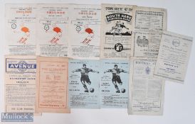 Selection of Shildon AFC home and away football programmes features homes 58/59 v Walthamstow Av