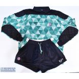 c1989-1990 England Women's FA Official Goalkeepers Shirts, shorts and Socks, a scarce complete set