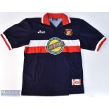 1997/99 Sunderland AFC away football shirt in blue, Asics / Lambton's, size M, short sleeve,