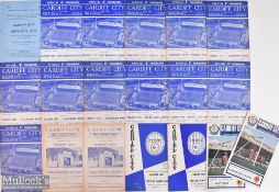 Selection of Cardiff City home programmes 1961/62 WBA x 2, Aston Villa x 2, Blackburn Rovers x 4,