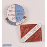 1967 + 1968 The FA Association Superintendent Enamel Badges (2)
