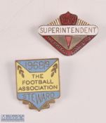 1968 + 1969 The FA Association Superintendent Enamel Badges (2)