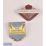 1968 + 1969 The FA Association Superintendent Enamel Badges (2)