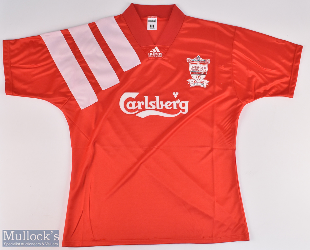 1992 Liverpool Football centenary Replica Football Shirt, made by Adidas, size 42"-44", short