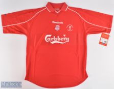 2001 Liverpool v Cardiff Cup Final Replica Football Home Shirt, Reebok 42" 44" short sleeve