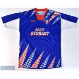 1995/97 Carlisle United home football shirt in blue, Red Fox / Eddie Stobart, size XL, short sleeve