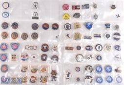 Assorted Rugby League enamel badge selection to incl Wakefield Trinity, Sheffield Eagles, Swinton,