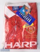 1992/94 Manchester United 'Champions' home football shirt in red, Umbro/Sharp, size XL, with Premier