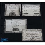 French Revolution - Paper Money 1791/2 - 4 Assignates issued by the Constituent Assembly to