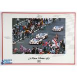 Jaguar - Le Mans Winners 1988 framed display, measures 101x70cm approx