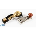 Luban Type 3 Low Angle Block Plane, plus No.1 chisel plane, with fine brass hardwood parts, made