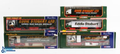 Corgi Eddie Stobart commercial Vehicles, to include Scania box trailer 76602, Scanian T Cab cc12802,