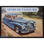 The Sunbeam - Talbot 90 - 1950 sales brochure - an attractive 16 page catalogue illustrating