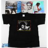 Music - Elvis 2001 World Tour vintage T-Shirt in black, 'BG Deluxe' label, size medium, plus Elvis