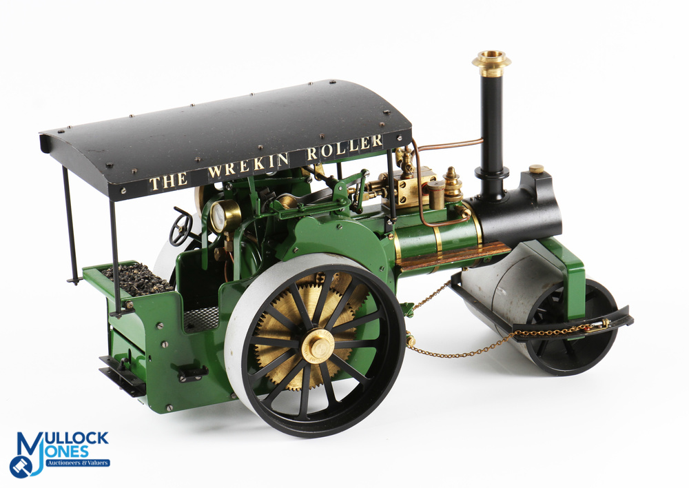 D R Mercer (DRM) Birmingham Scale Live Steam Road Roller finished in green and black with black - Image 2 of 3