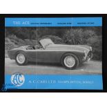 1955 AC Cars 'The ACE' and 'The ACECA' automobile sales catalogue folded single sheet, illustrated