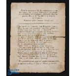 Exorcism - printed document in French dated 1816 being an exorcism for an unnamed scandalmonger