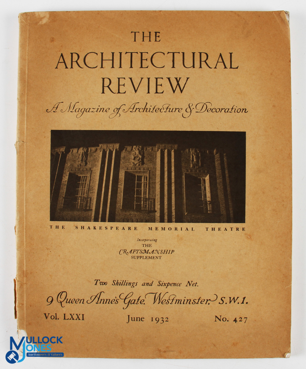 Stratford upon Avon - Shakespeare Memorial Theatre 1932 - special edition of the Architectural