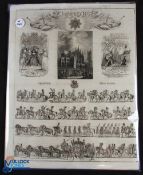 Queen Victoria's Coronation Procession 1838 - 4 page supplement to the observer newspaper July 1,