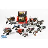 Politil Model Motorcycles/Motorbikes, a collection of unboxed models, 12 made by Politil and on