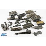 Tamiya 1/35 German WW2 Model Kits, all spares or repair, a box of kit parts in need of sorting