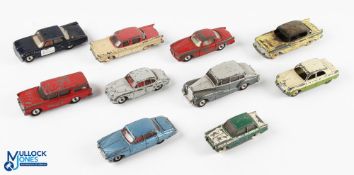 Dinky Diecast Toy Car Collection a good lot of play worn cars, to include Packard Clipper 180,