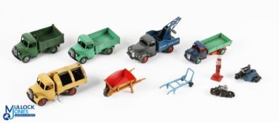 Dinky Diecast Toys, a mixed lot to include a RAC motorbike and sidecar 43b, Motorcyclist 37a, petrol