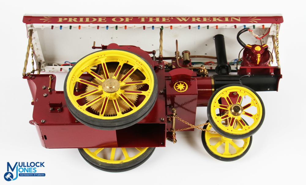 D R Mercer (DRM) Birmingham Scale Live Steam Showman's Traction Engine finished in red and yellow - Image 4 of 5