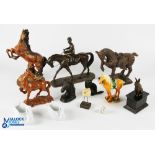 A Collection of Animal Ornaments - wood, resin, ceramic, cast, bronze, a mixed lot with noted