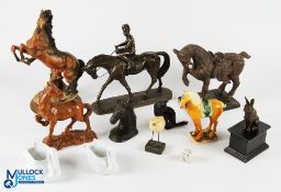 A Collection of Animal Ornaments - wood, resin, ceramic, cast, bronze, a mixed lot with noted