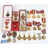 Quantity of Various Foreign Medals including Military Boxed Examples (23)