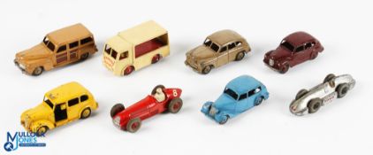 Dinky Diecast Car Toys, to include 27f Plymouth, Express dairy, Austin Taxi 254, Austin Devon 40d in