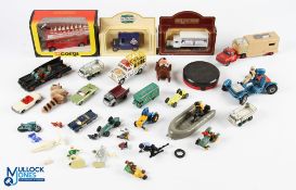 Dinky Corgi, Matchbox, Timpo, Husky Toys a bag of boxed and used toys with noted items of a Corgi