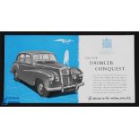 The New Daimler Conquest 1953 Brochure - 4 pages with 2 illustrations of this car & detailed