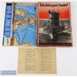 WWII Board Game - 'Wir fahren gegen Engeland' - contains original board, a selection of submarines