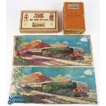 2 x GWR Wooden Jig-Saw Puzzle The Cornish Riviera Express 150+ pieces all complete and original