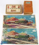 2 x GWR Wooden Jig-Saw Puzzle The Cornish Riviera Express 150+ pieces all complete and original