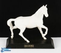 Beswick Horse Figure - Spirt of the Wind - on wooden plinth in good condition