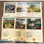 Shell Travel Posters (8) - fine group of eight original travel posters issued by the Shell Oil