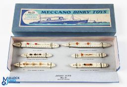 Dinky Toys Boxed Famous Liners No.51, a later original box of wear, contents clean restrung, G+