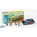 Boxed Corgi 440 Ford Consul Cortina Super Estate Car, with golf and caddie figure and 2 trolley