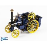 D R Mercer (DRM) Birmingham Scale Live Steam Traction Engine finished in blue and yellow, fitted