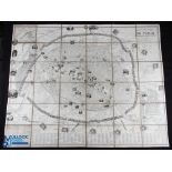 Plan of Paris 1847 - a detailed folding plan 45" x 34" in very good condition, includes the system