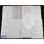 Kelso - Roxburghshire 1778-1840. An archive of 13 mss and printed documents and letters relating