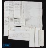 Documents - group of interesting printed and ms documents including a cheque dated 1803, some