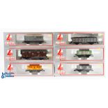 Lima O Gauge Boxed Rolling Stock (6) - inc GWR toad van and open wagon, BR Continental freight