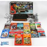 Atari 2600 Games Console CX-2600 & Controllers Boxed and a selection of game cartridges, to