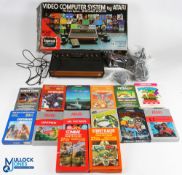 Atari 2600 Games Console CX-2600 & Controllers Boxed and a selection of game cartridges, to